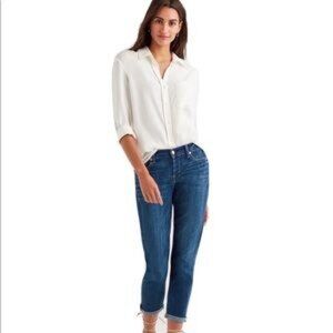 7 For All Mankind Josefina Skinny Boyfriend Jeans, Size 26